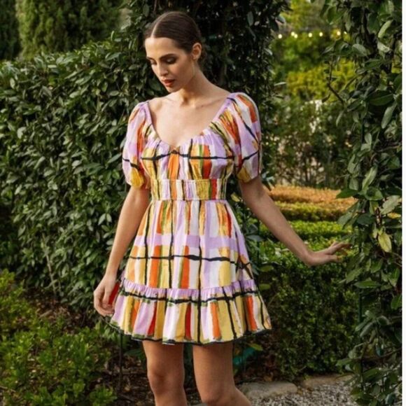 Cleobella lona Mini Dress Saffron Hale Print Size XS - Picture 8 of 9